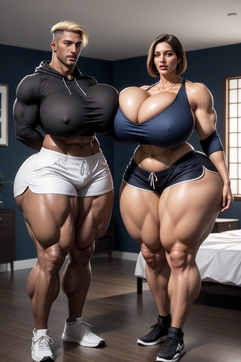 Wide Hips, Cleavage, Colossal Breast AI Porn
