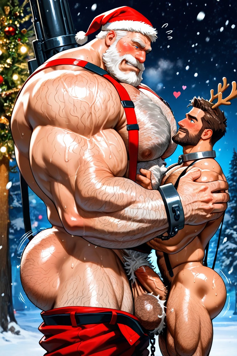 Oily, Detailed Face, Motion Lines AI Gay Porn