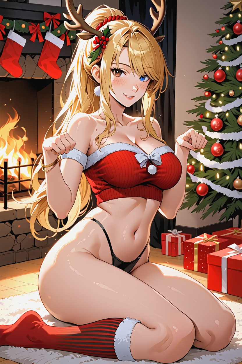 Pixie, Fireplace, Solo Furry AI Porn