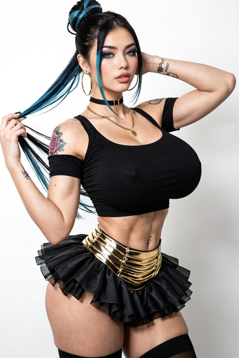 Abs, Heavy Makeup, Korean AI Porn