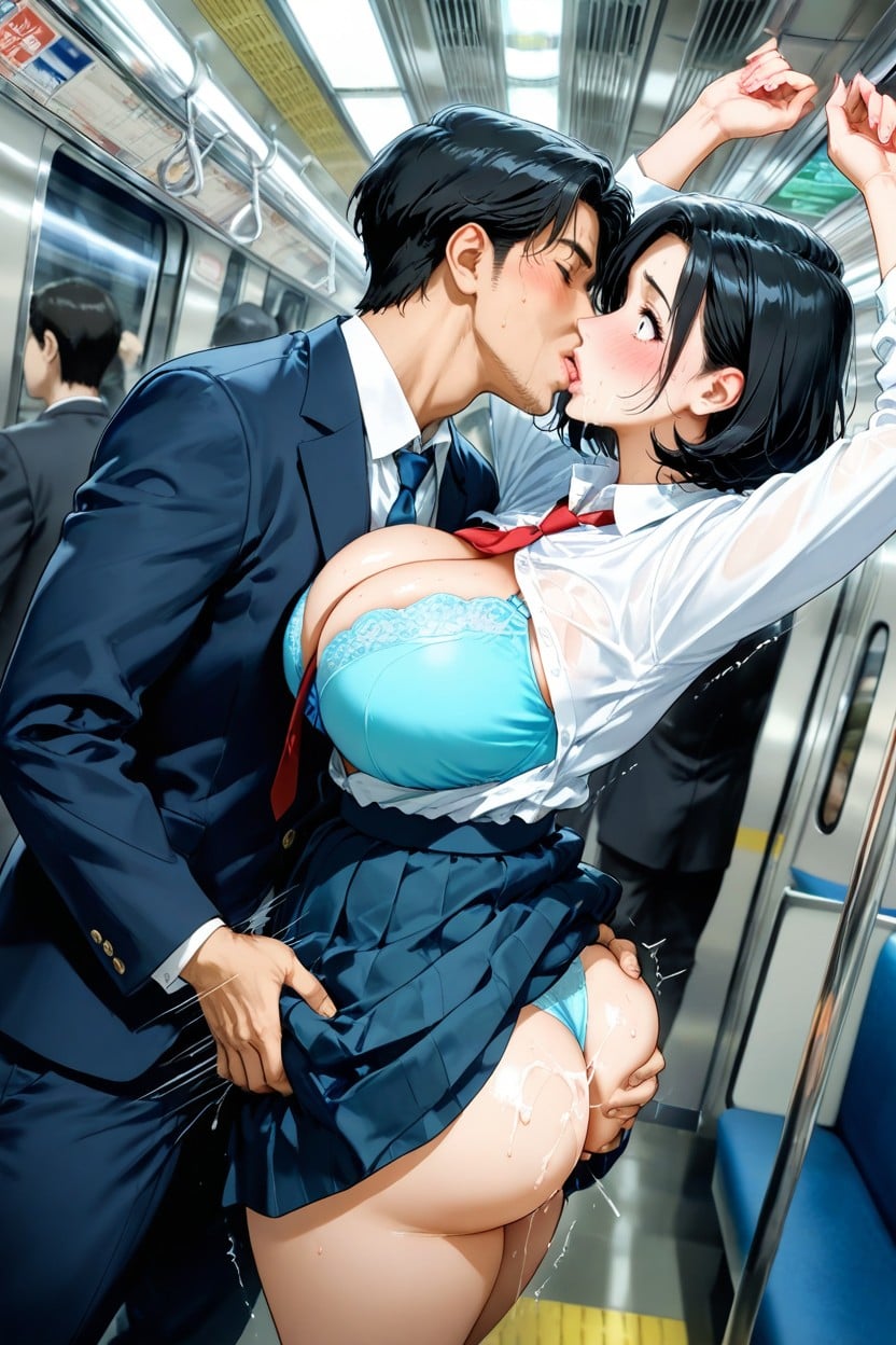 Subway Station, Shocked, Trembling Hentai AI Porn