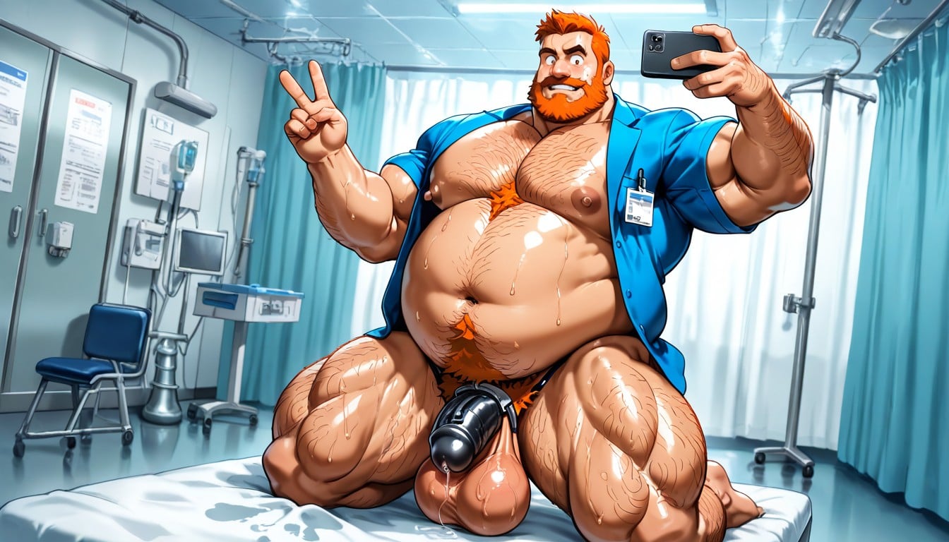 Fat, Gooning, Face AI Gay Porn