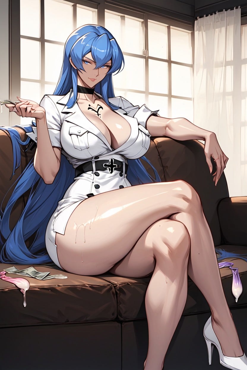 Legs Crossed, Soft Shadow, Fully Naked Hentai AI Porn