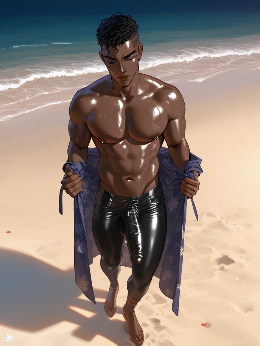 Femboy , Sweaty, Dark Skin AI Gay Porn