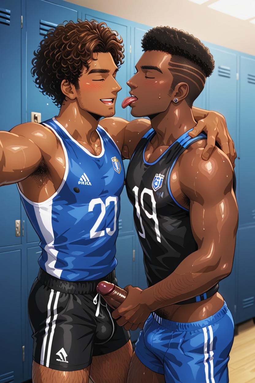 Brown Tan, 挑逗, Both Have Dark Skin AI同性戀黃片