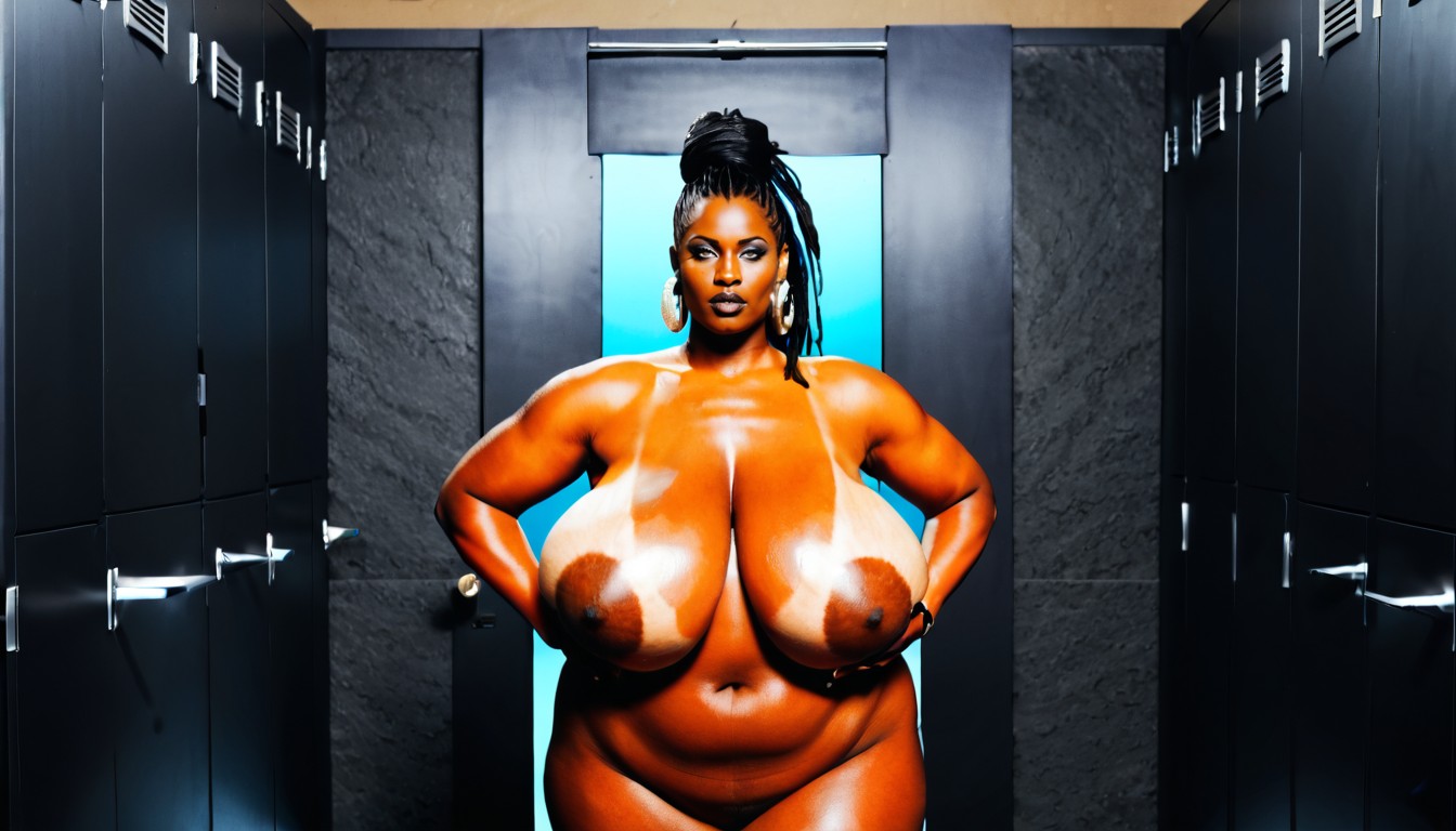 Bbw, Grey Eyes, Black Hair AI Porn
