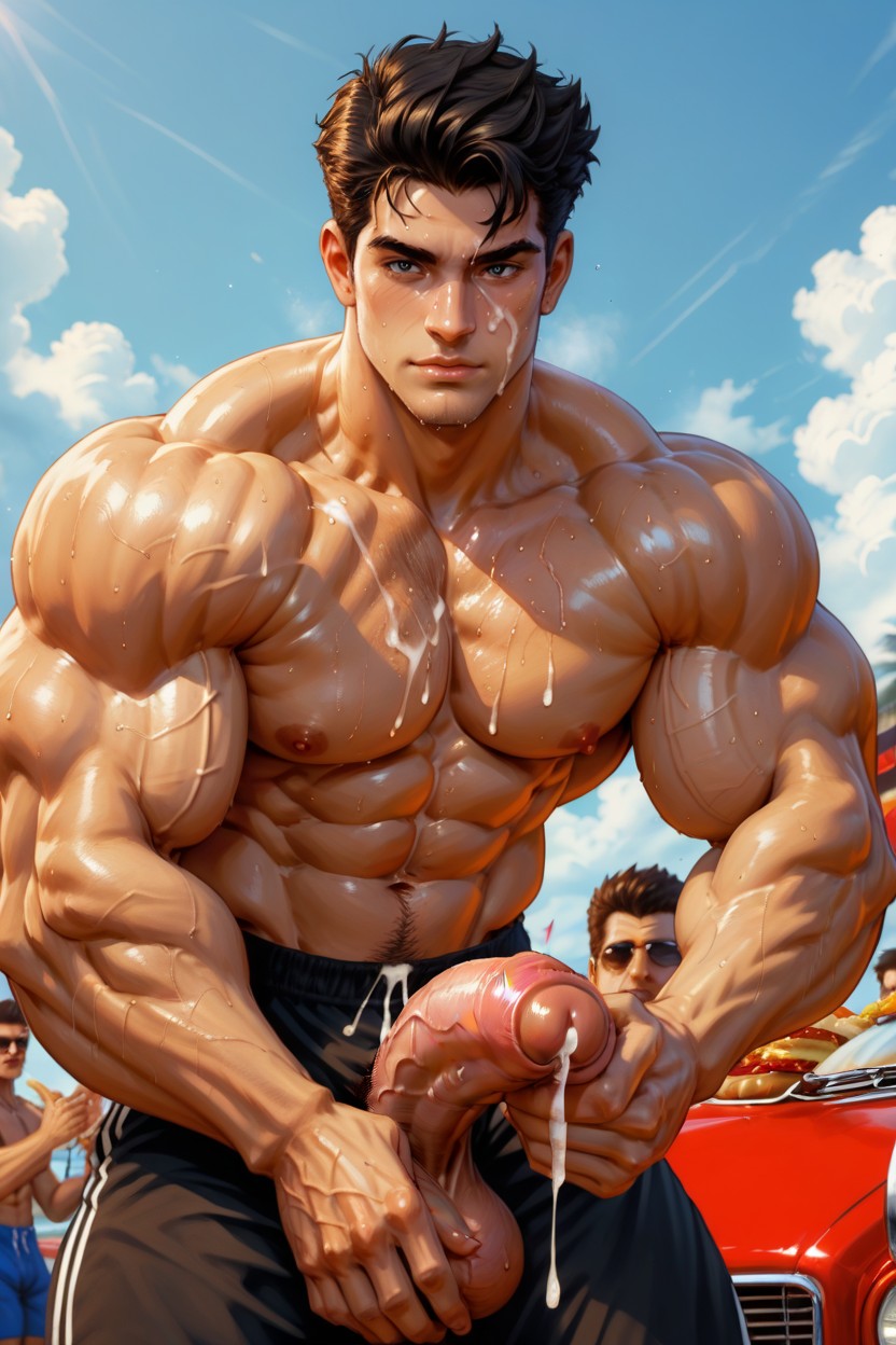 Muscular, Octane Render, Huge Cocks AI Gay Porn