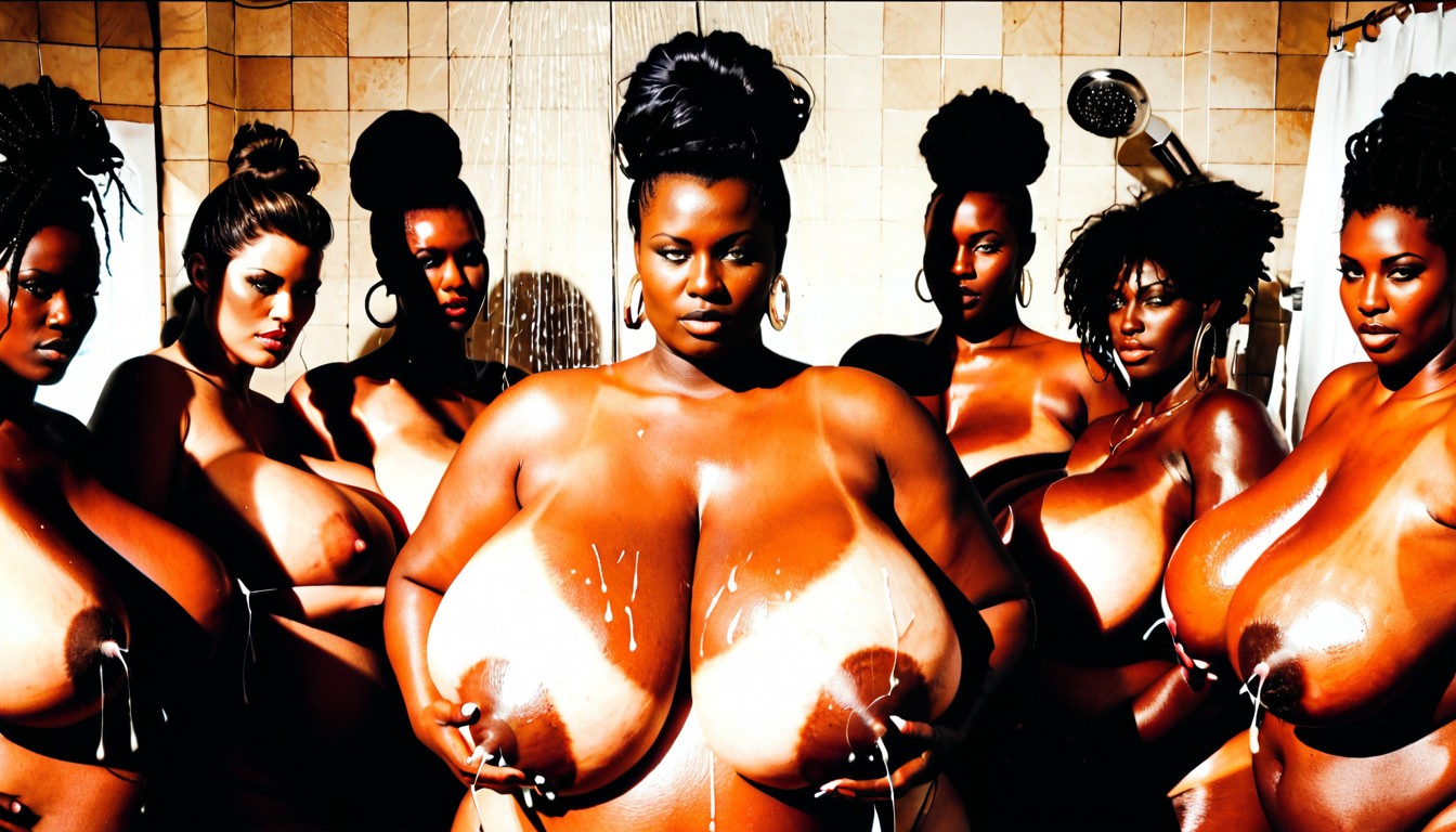 Straight Hairstyle, African, Lactation AI Porn