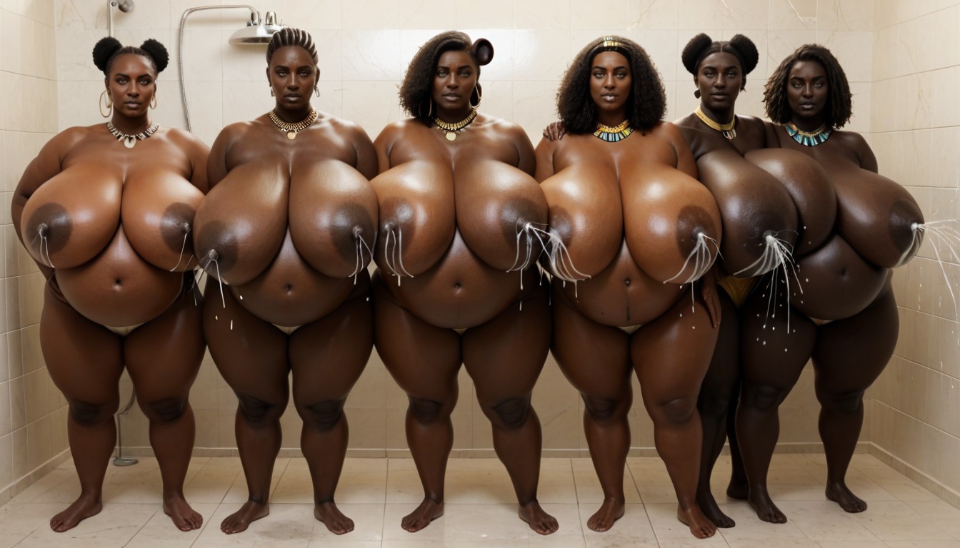 Lactation, Straight Hair, African AI Porn