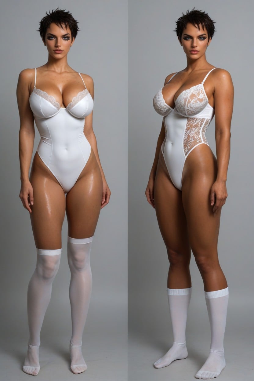 18+, Side View, Rounded Breast AI Porn