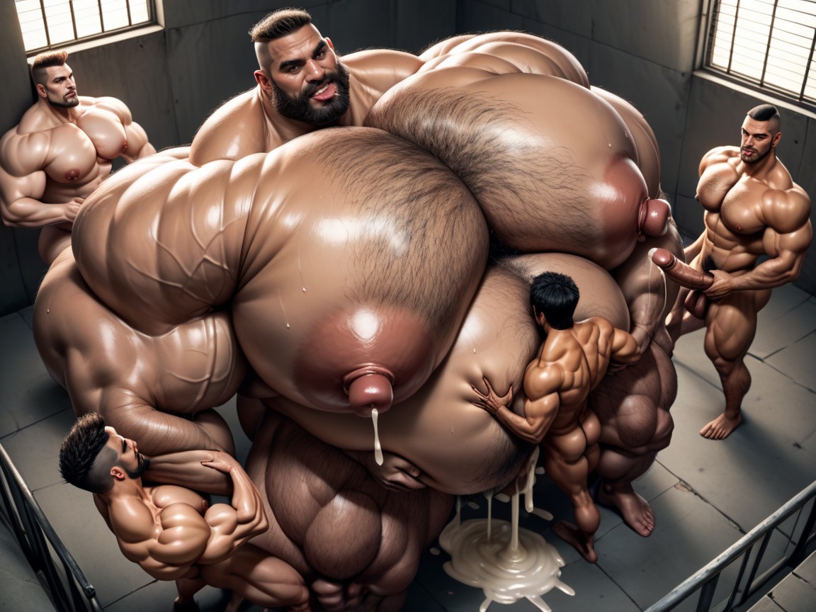 Gaped Holes, Naked, Massive Muscles AI Porn
