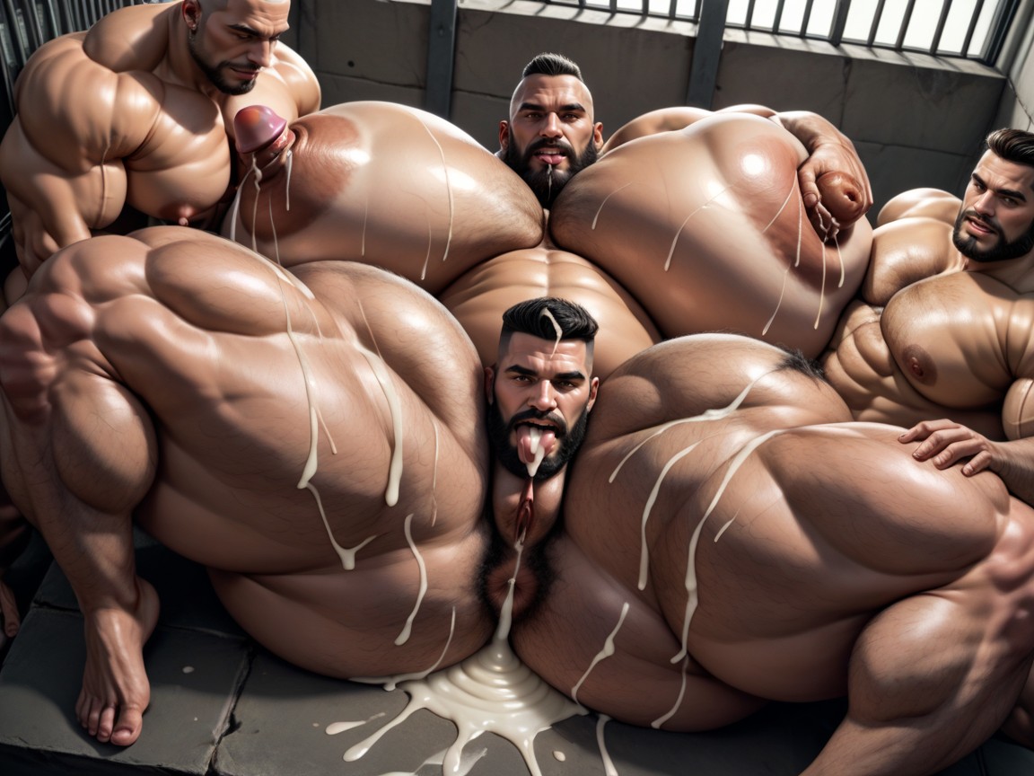 Prison, Huge Hyper Asses, Top Down AI Porn