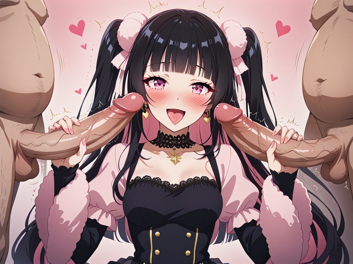 Pink Eyes, Pink Blouse, Blush Hentai AI Porn