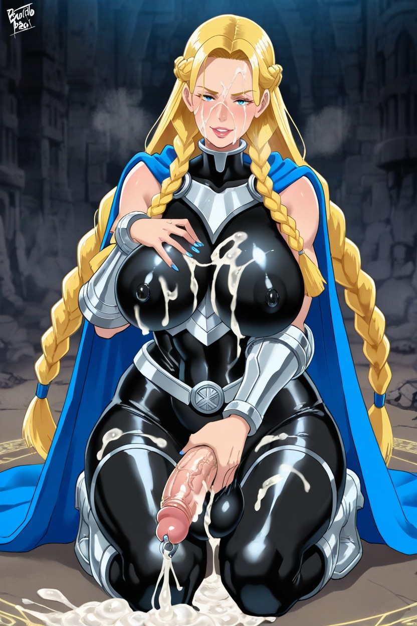 Many Cum On Body, Bare Shoulders, Valkyrie Skin Hentai AI Porn