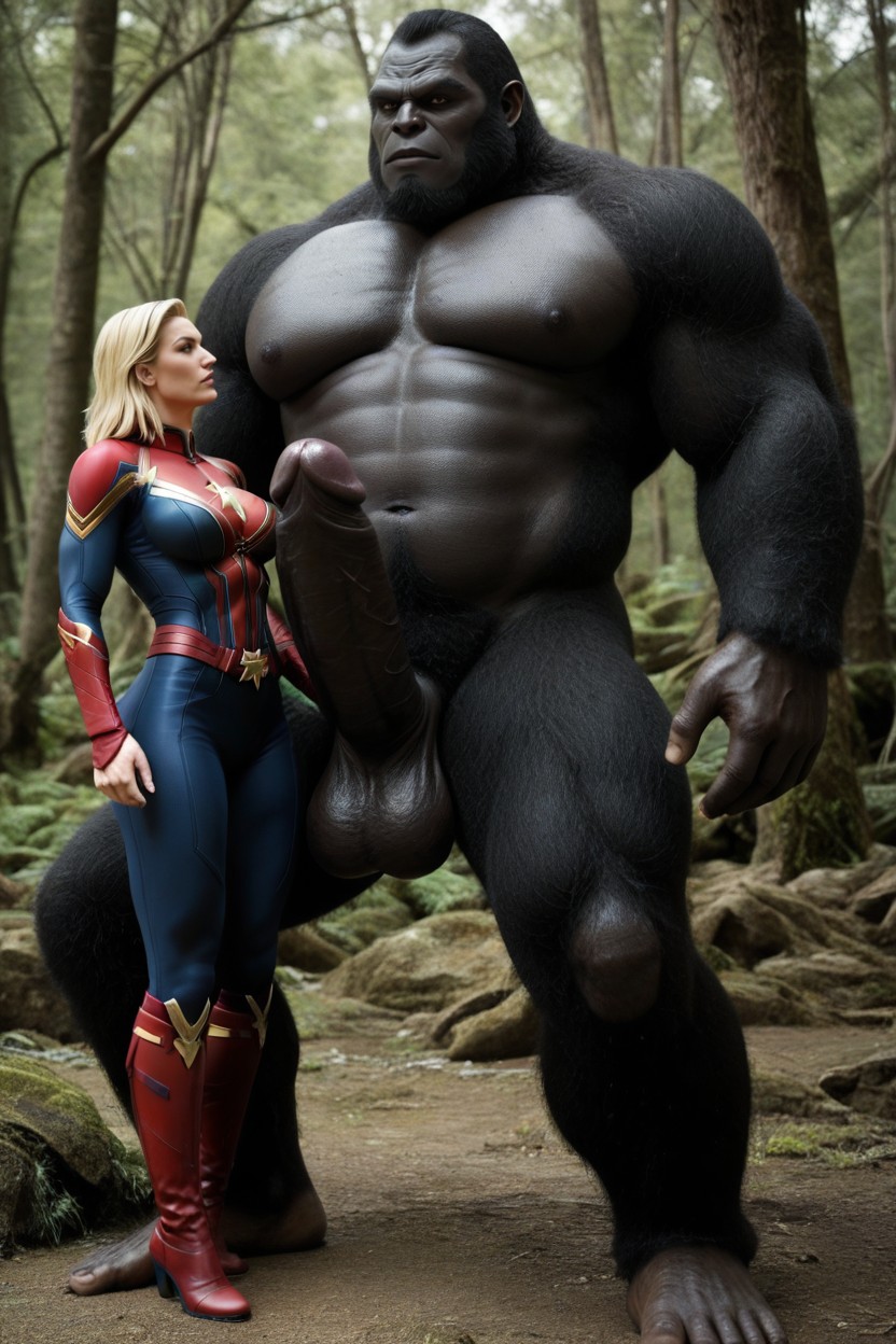 Testicles Are Bigger Than The Woman's Head, Jungle, Karate AI Porn