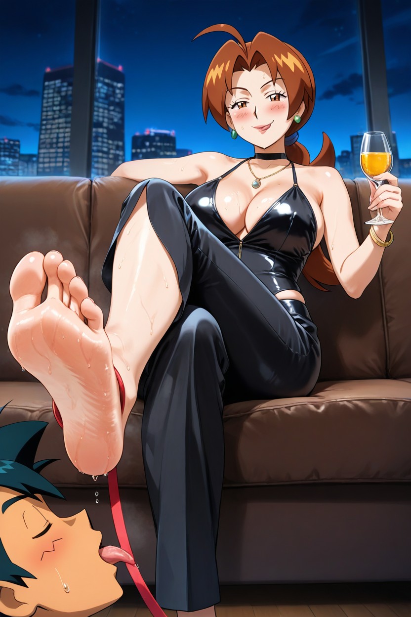 Black Woman Suit Tailleur, Ash Ketchum Submissive Expression, Jewelry Hentai AI Porn