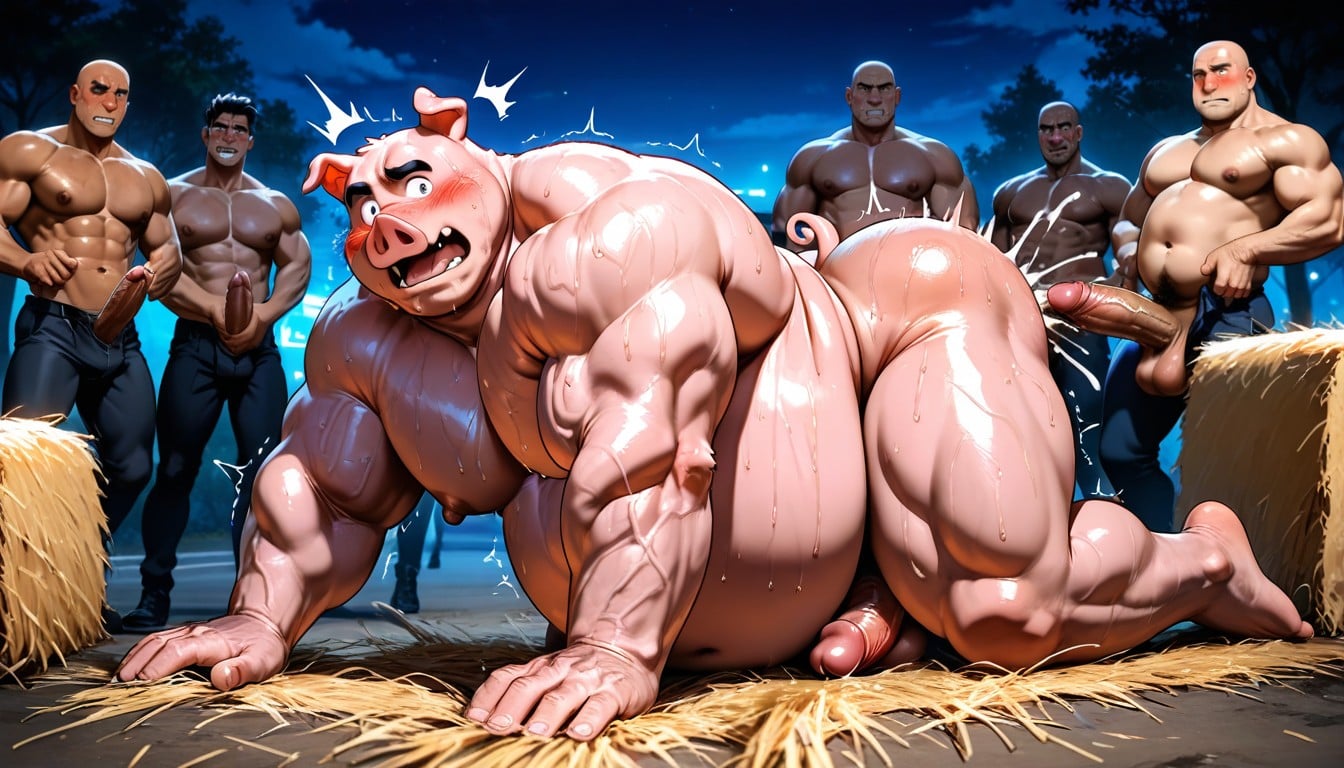 18+, Embarrassed, Muscular AI Gay Porn