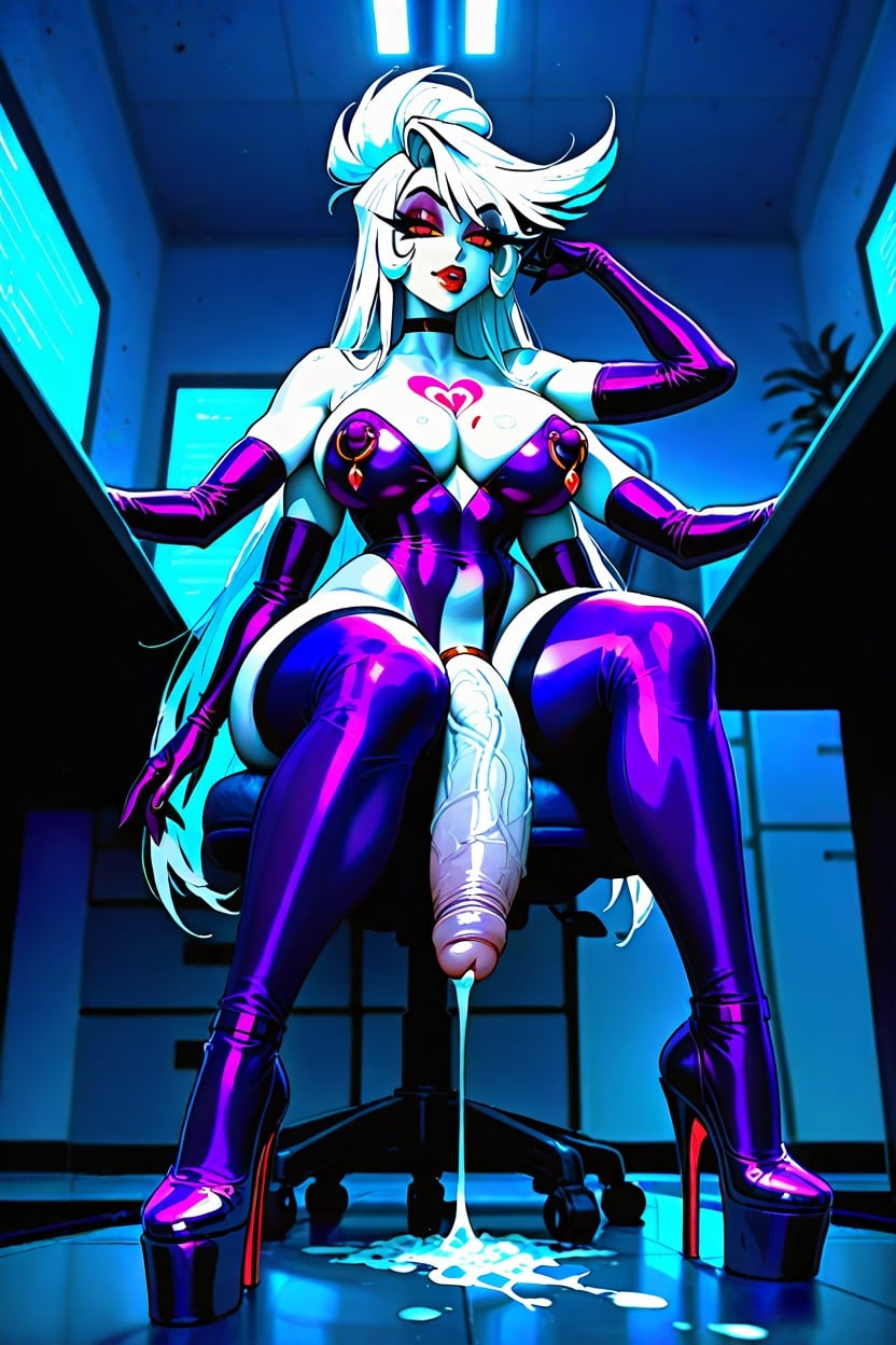White Hair, Cinemático, Very Detailed Face Hentai IA