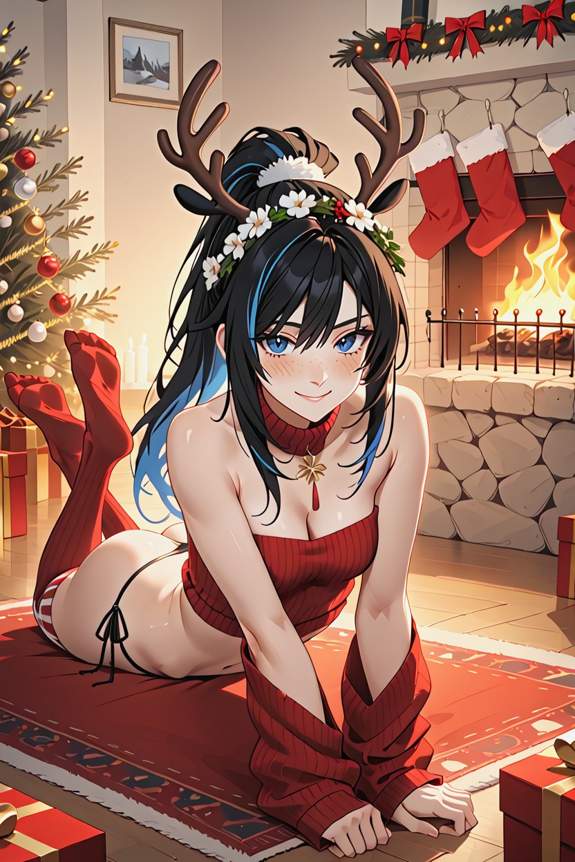Breasts Exposed, Golden Bracelets, Laying On Stomach Furry AI Porn
