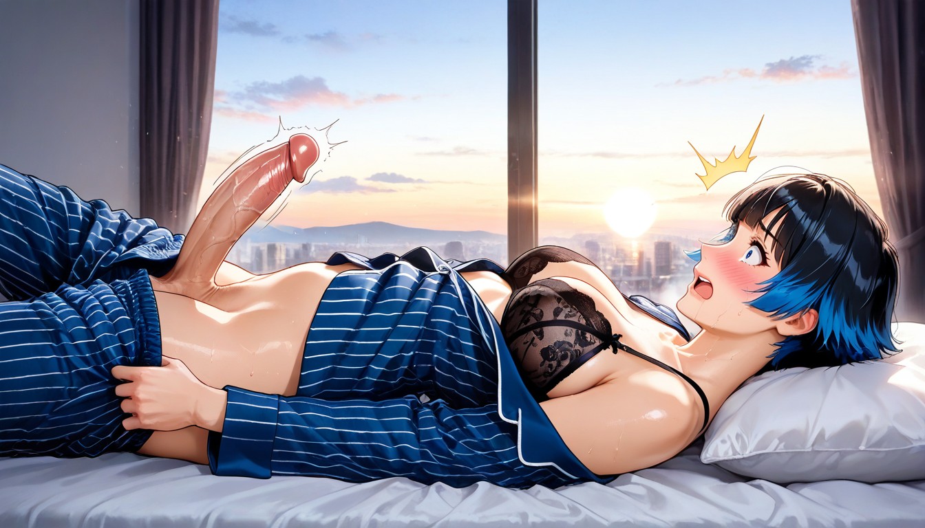 Medium Breasts, Laying On Back, Boyish Hentai AI Porn
