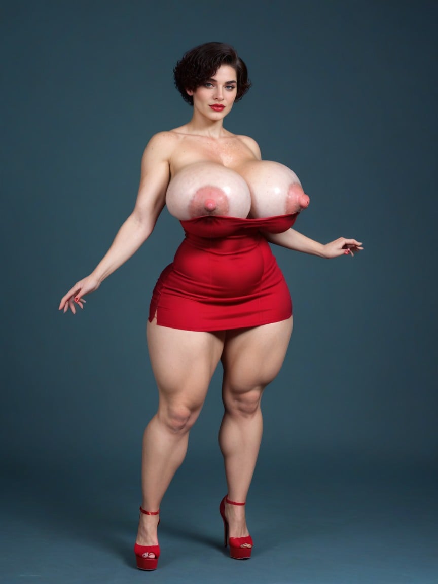 Black Hair, Ultra High Resolution, Torpedo Areolas AI Porn