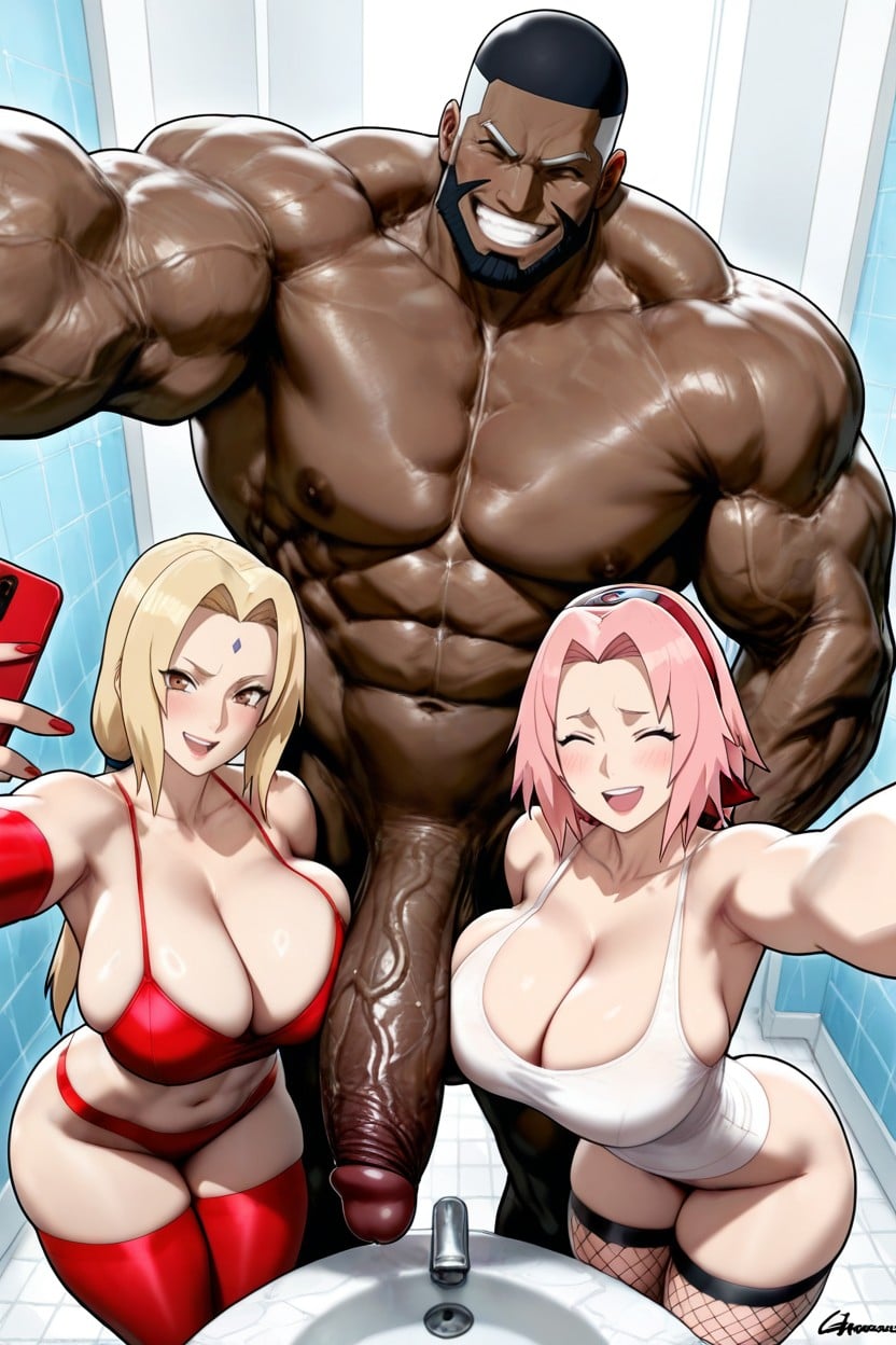 She Is, He Is Standing Behind Her, Ripped Hentai AI Porn