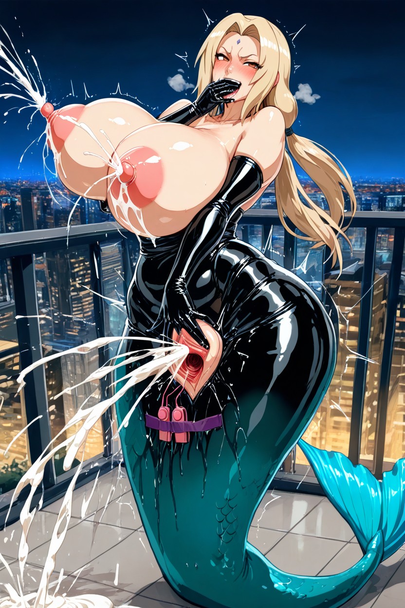 No Human Legs, Detailed Face, Massive Amounts Of Breasts Milk Squirting From Deformed Nipple Hentai AI Porn