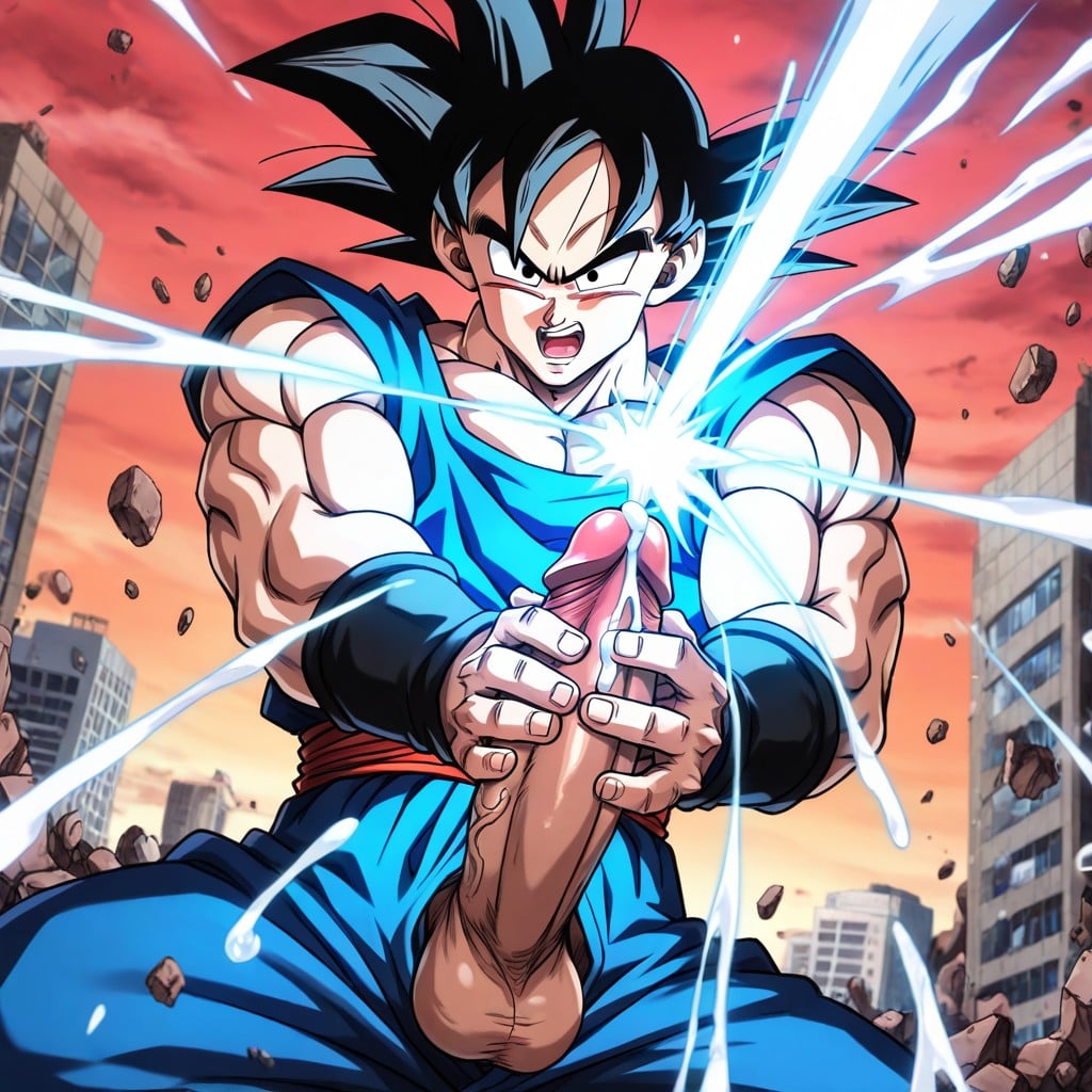 High Resolution, Kamehameha Made Of Cum, Penis Kamehameha AI Gay Porn