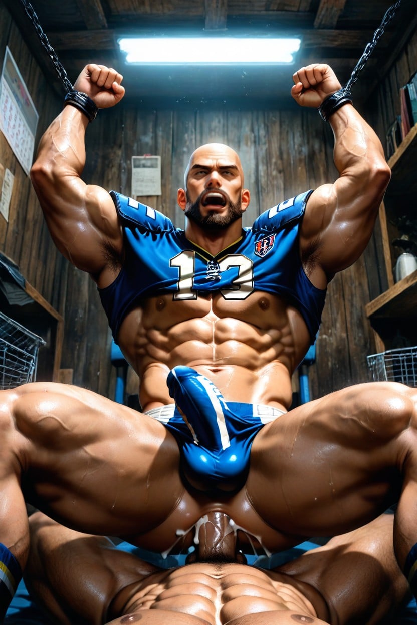 Male Arab Football Player, Arab, Aggressive Sex AI Gay Porn