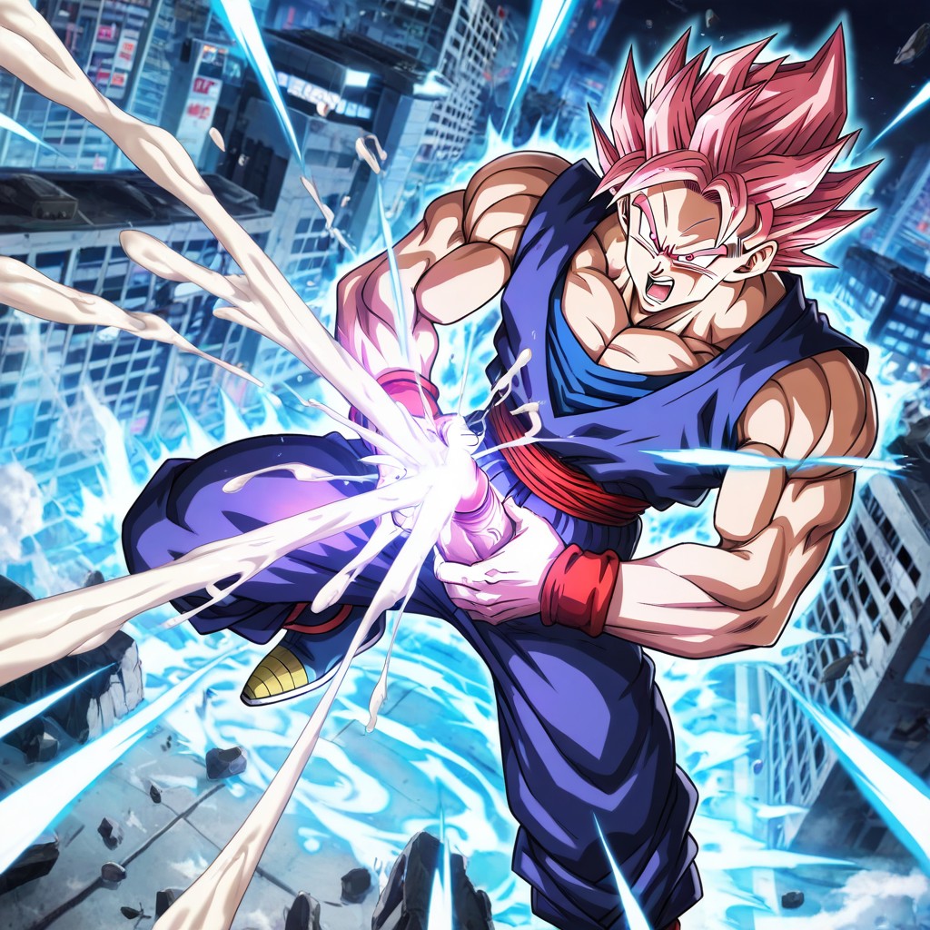 Anime Key Visual, Cumshot Kamehameha, Penis Shooting Kamehameha AI Gay Porn