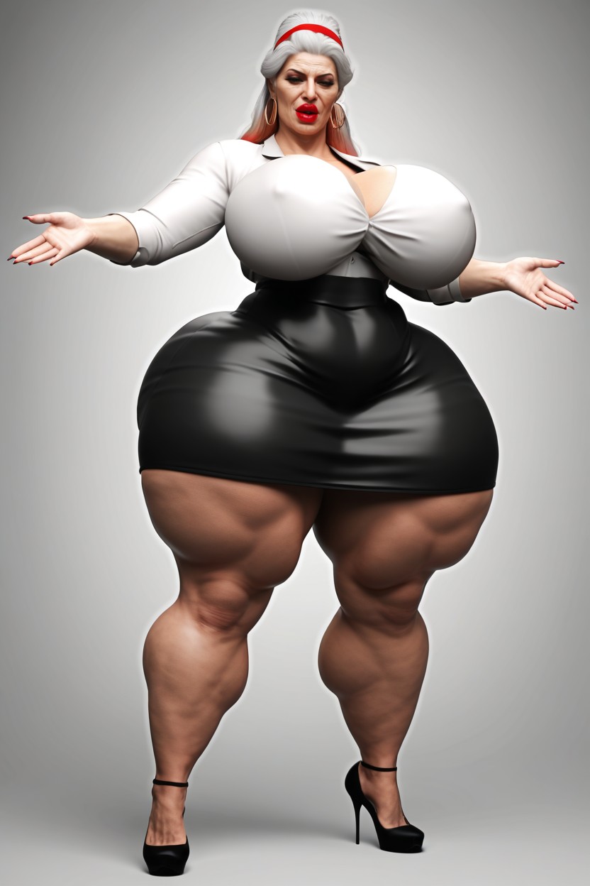 60+, Voluptuous, Thick Hips AI Porn