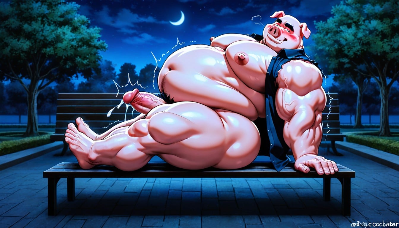 Thick Thighs, Erection, Large Nipples AI Gay Porn