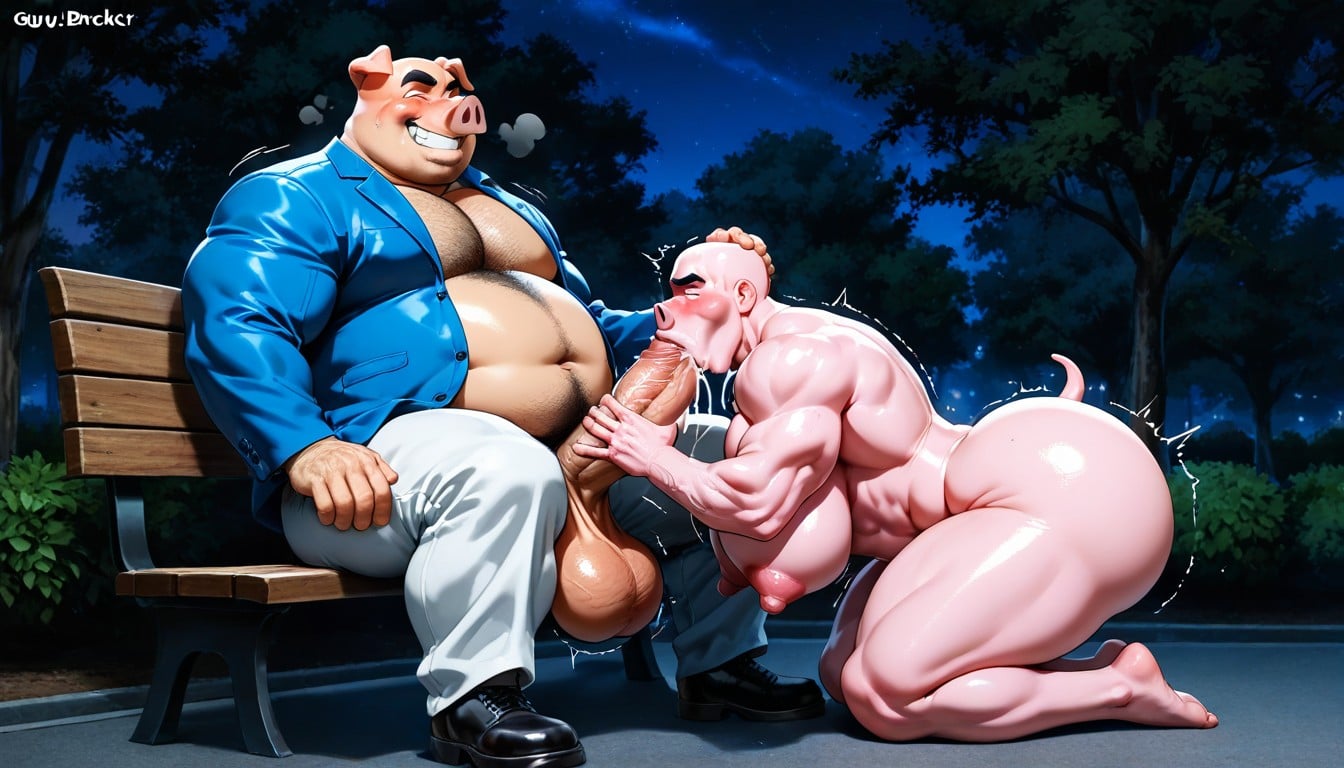 Gooning, Oversized Ass, Gigantic AI Gay Porn