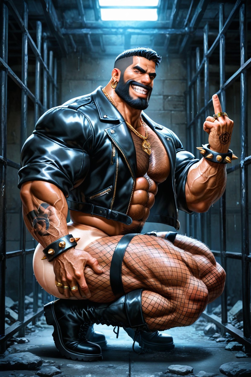 Looking At Viewer, Military Boots, Handsome AI Gay Porn
