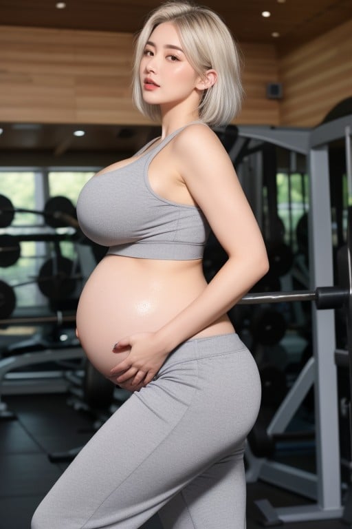 Gym, Bouncing Breasts, Chinese Idol アジアのAIポルノ