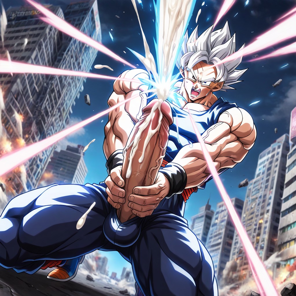 Shonen Jump, Full Erect Dick, Dramatic Perspective AI Gay Porn