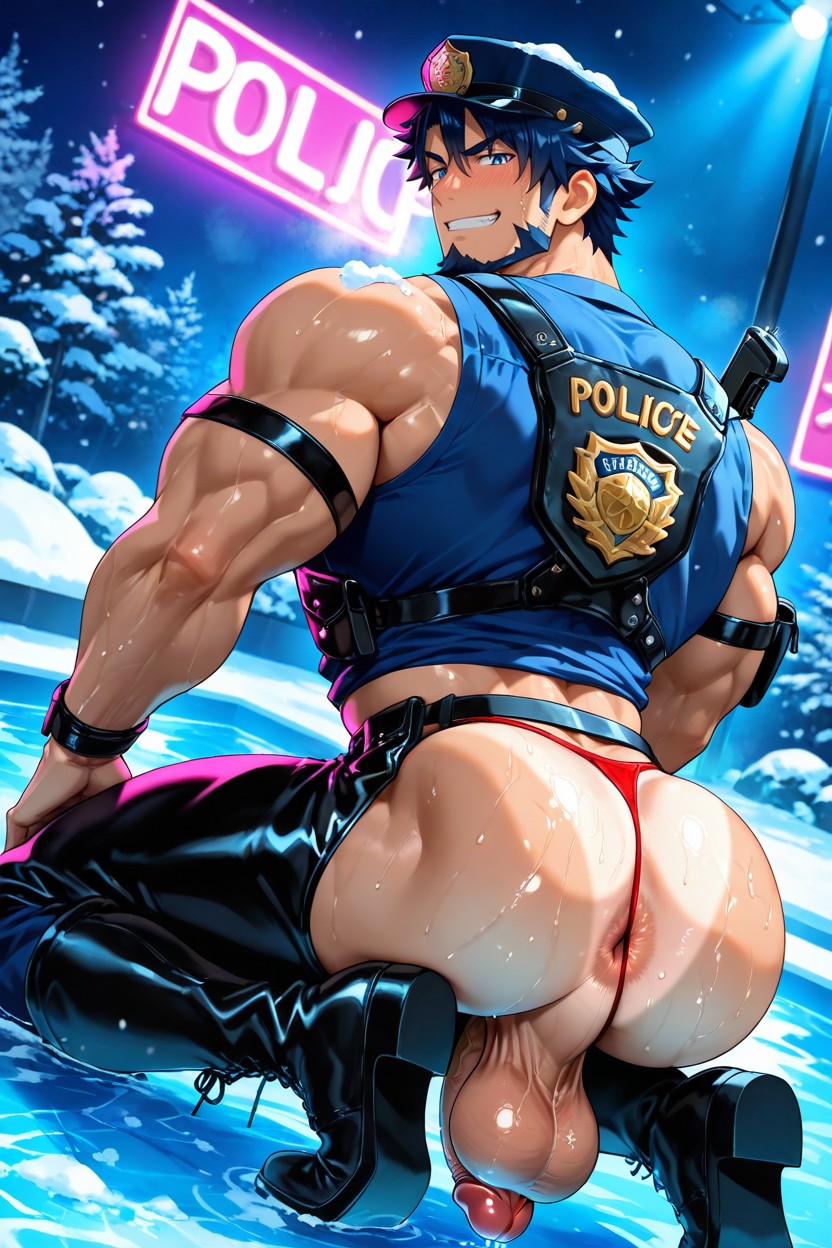 Perfect Lighting, Wide Angle, Kneeling AI Gay Porn