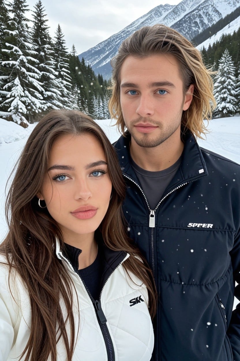 Dense Evergreen Forests, Messy Hair, Medium Breast AI Porn