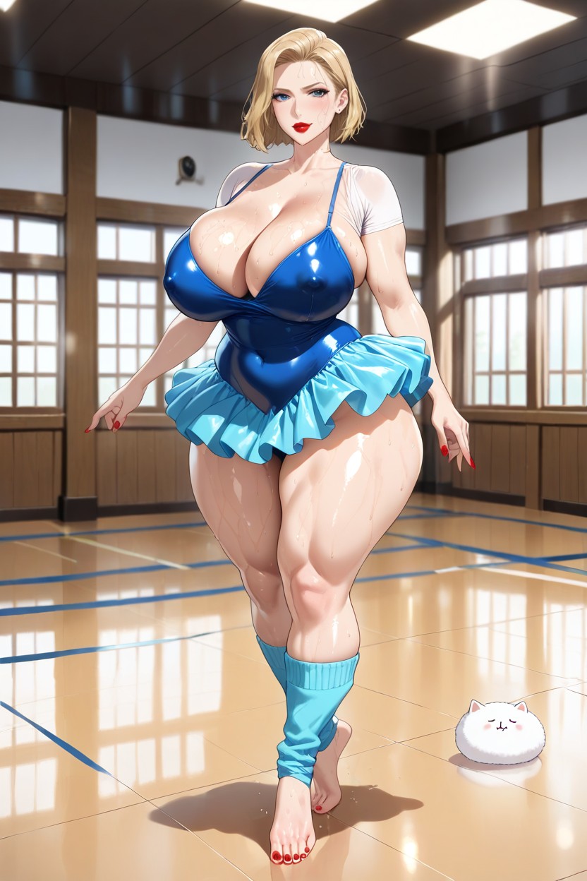 Detailed Face, Thick Thighs, High Detail AI Porn