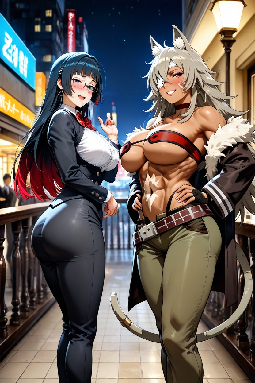 Waist Shot, Stand Up, Tail Form A Heart Hentai AI Porn