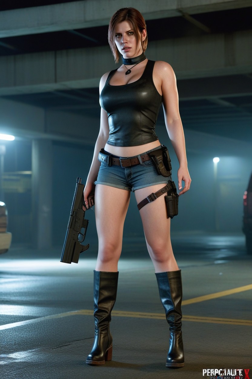 Ponytail, Choker, Wide Angle AI Porn