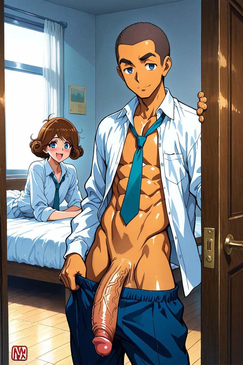 Melkor Mancin Artstyle, Bedroom, Uniform AI Gay Porn