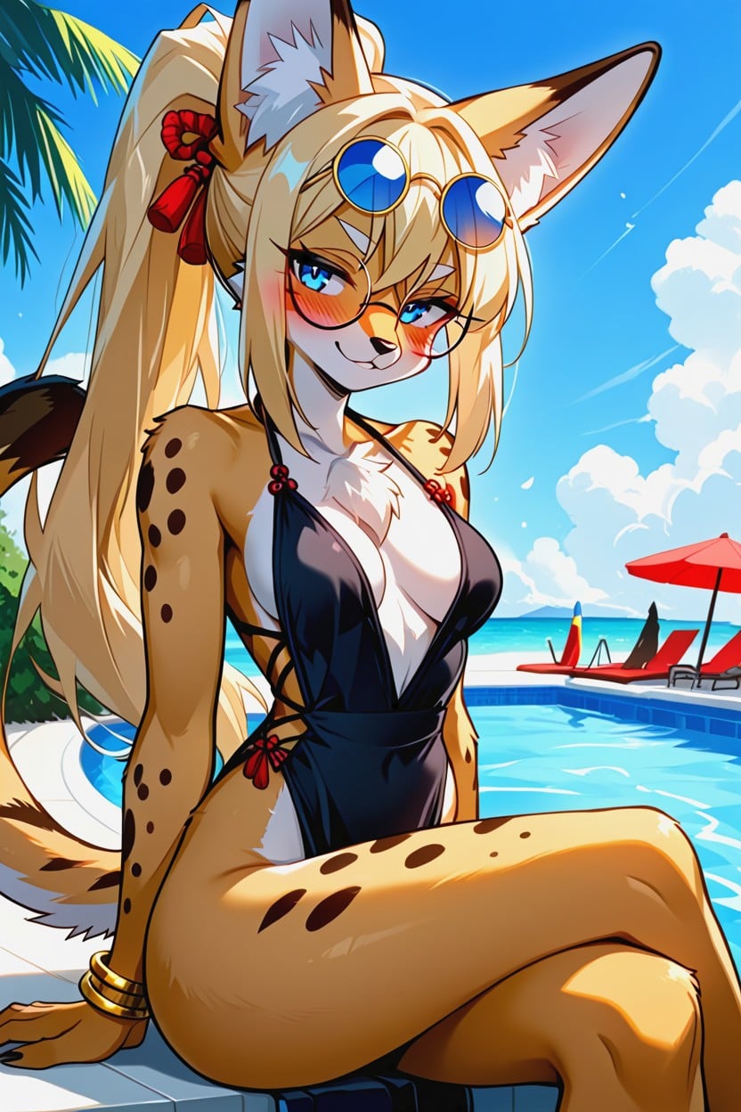 Ponytail, 18+, Ultra Blush Furry AI Porn