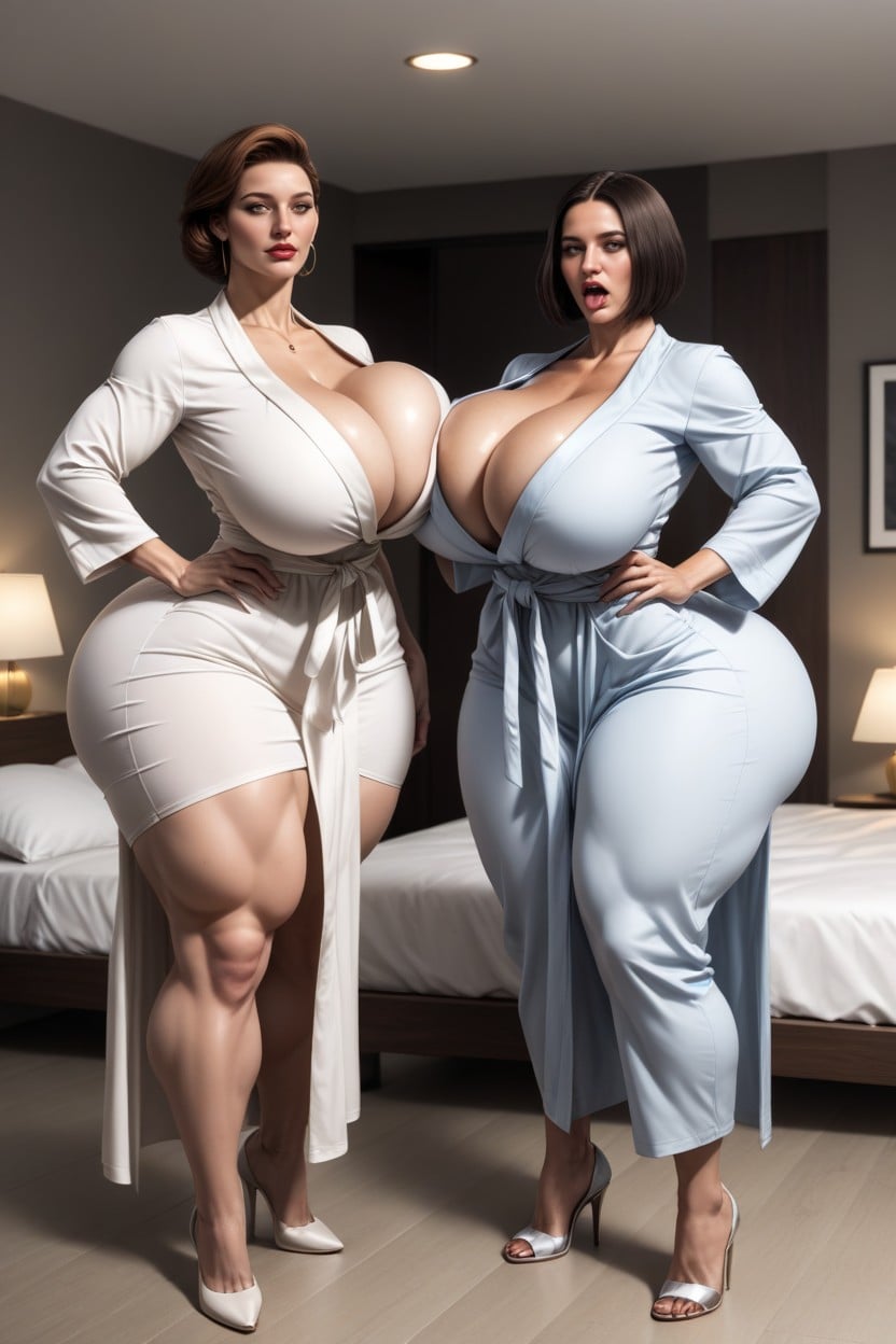 Groping, Wide Booty, Form Fitting Clothes AI Porn