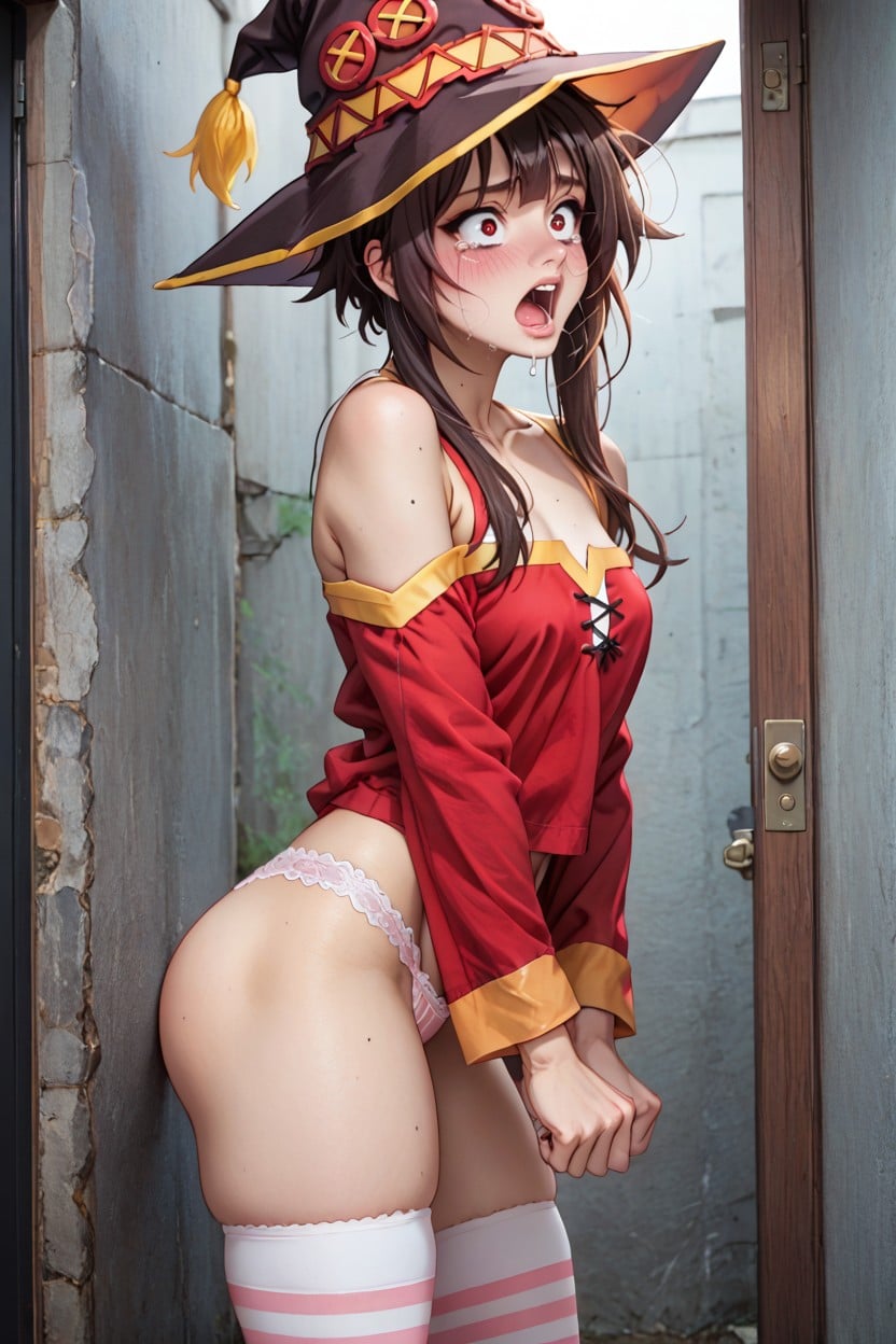 Smeared Makeup, Really Skinnywaist, Wide Hips AI Porn