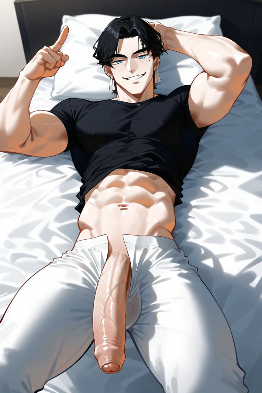 Smug Expression, Pointing Down, Smug Face AI Gay Porn