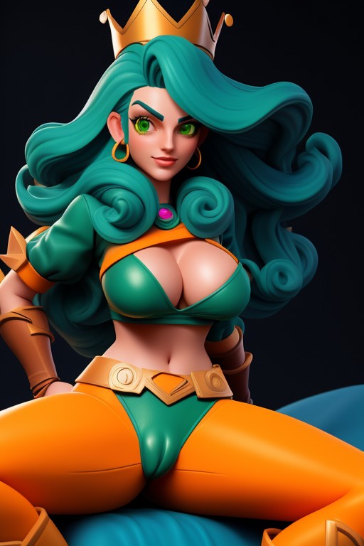 The Genitals Are Vividly Depicted In High Resolution, 18+, The Male Hero Ejaculates From His Erect Hentai AI Porn