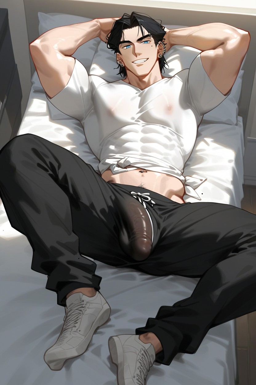 Bedroom, Big Penis, Assleep AI Gay Porn