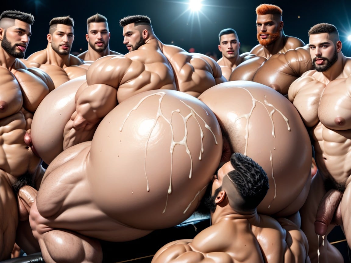 Naked, Huge Hyper Asses, Harem AI Porn
