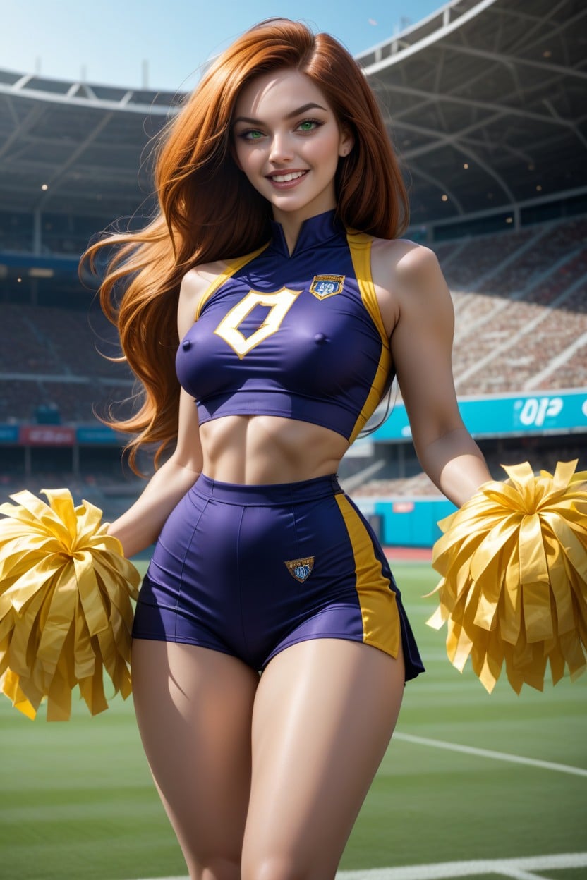 Long Length, Red Hair, Show Past Crotch AI Porn